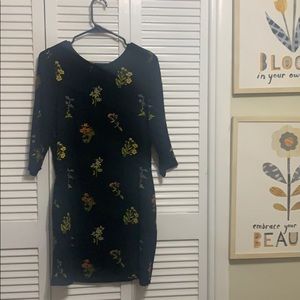 Floral Black Dress